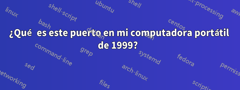 ¿Qué es este puerto en mi computadora portátil de 1999? 