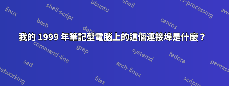 我的 1999 年筆記型電腦上的這個連接埠是什麼？ 