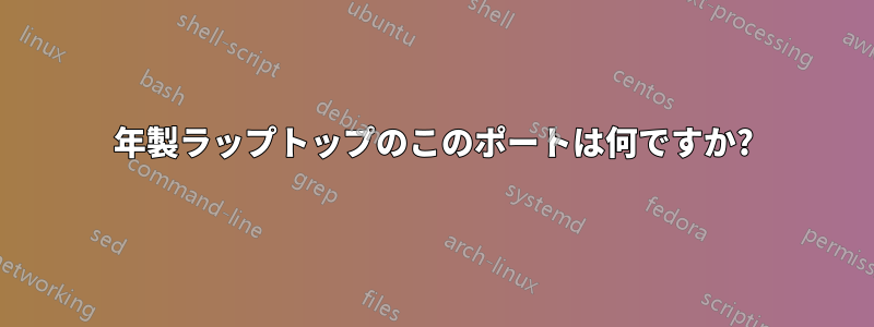 1999 年製ラップトップのこのポートは何ですか? 