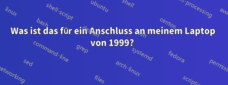 Was ist das für ein Anschluss an meinem Laptop von 1999? 