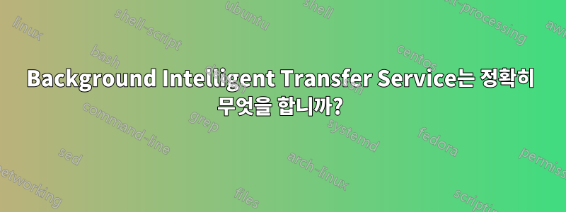 Background Intelligent Transfer Service는 정확히 무엇을 합니까?