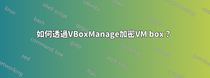 如何透過VBoxManage加密VM box？