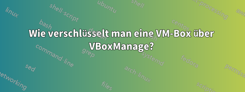 Wie verschlüsselt man eine VM-Box über VBoxManage?