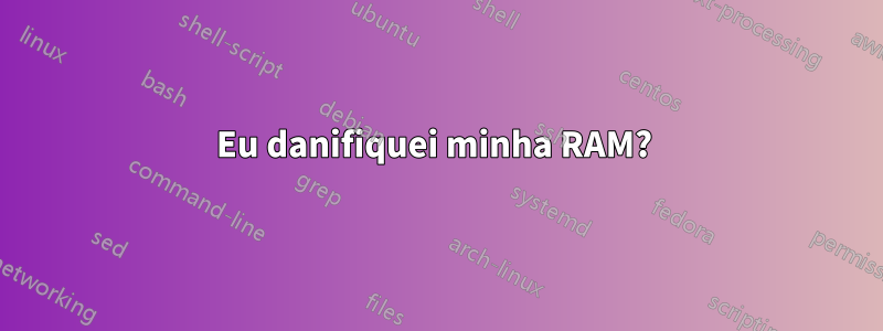 Eu danifiquei minha RAM? 