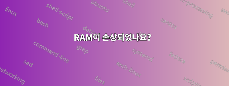 RAM이 손상되었나요? 