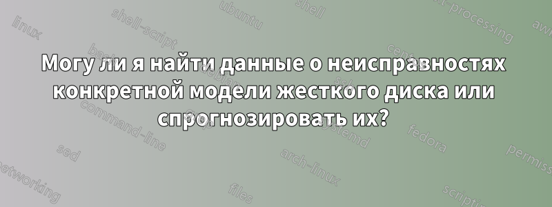 Могу ли я найти данные о неисправностях конкретной модели жесткого диска или спрогнозировать их?