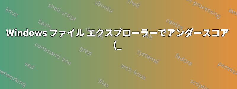 Windows ファイル エクスプローラーでアンダースコア (_) を単語区切り文字として扱うようにできますか (Ctrl ナビゲーション用)?