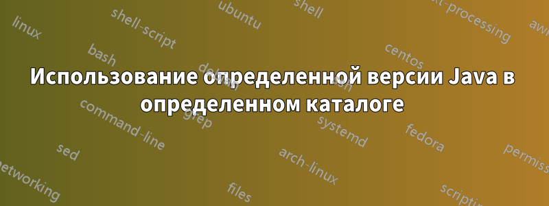 Использование определенной версии Java в определенном каталоге