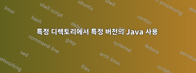 특정 디렉토리에서 특정 버전의 Java 사용