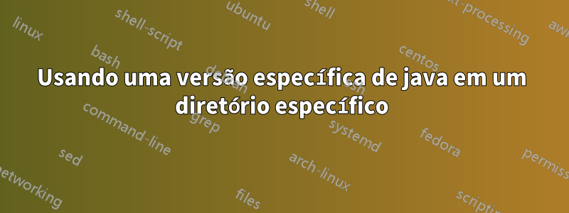 Usando uma versão específica de java em um diretório específico