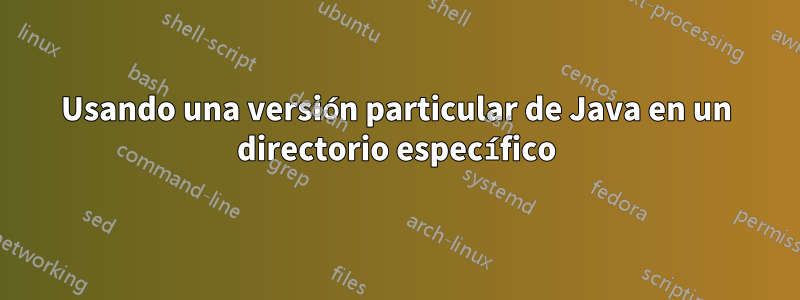 Usando una versión particular de Java en un directorio específico