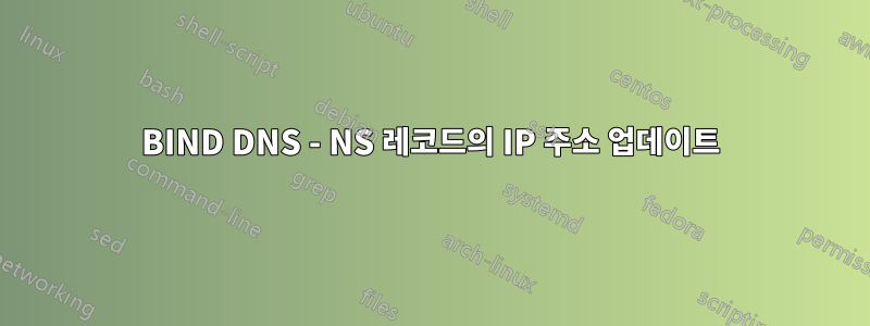 BIND DNS - NS 레코드의 IP 주소 업데이트