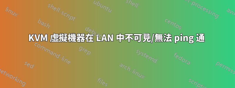 KVM 虛擬機器在 LAN 中不可見/無法 ping 通