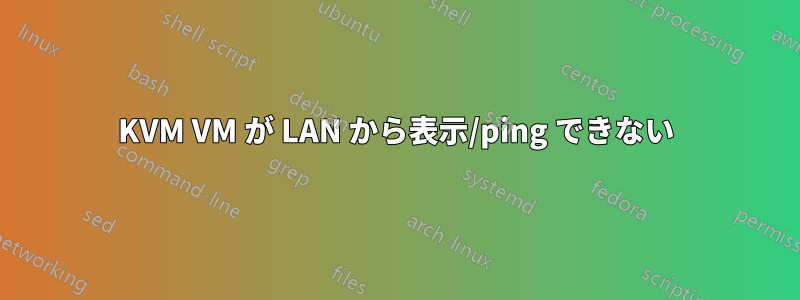 KVM VM が LAN から表示/ping できない