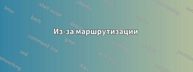 Из-за маршрутизации