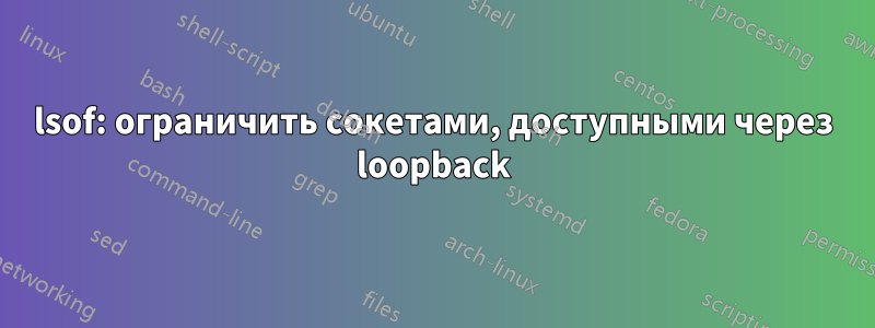 lsof: ограничить сокетами, доступными через loopback