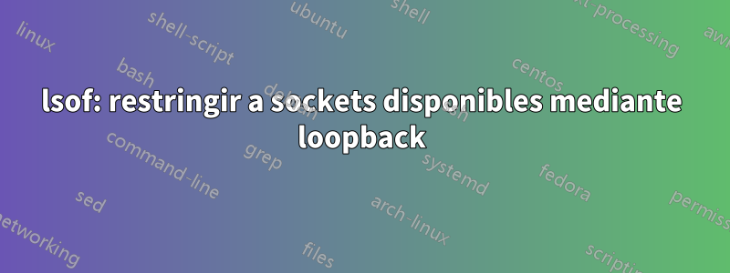 lsof: restringir a sockets disponibles mediante loopback