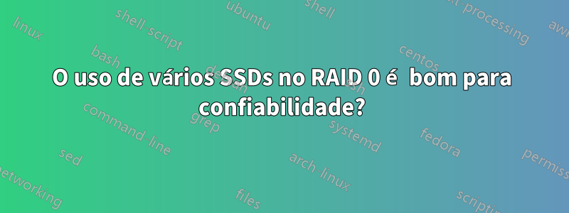 O uso de vários SSDs no RAID 0 é bom para confiabilidade?