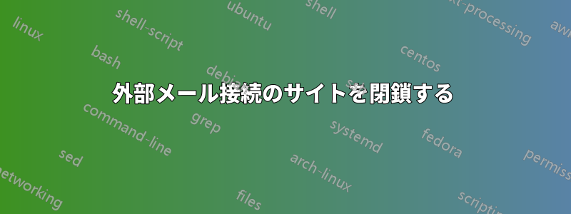 外部メール接続のサイトを閉鎖する