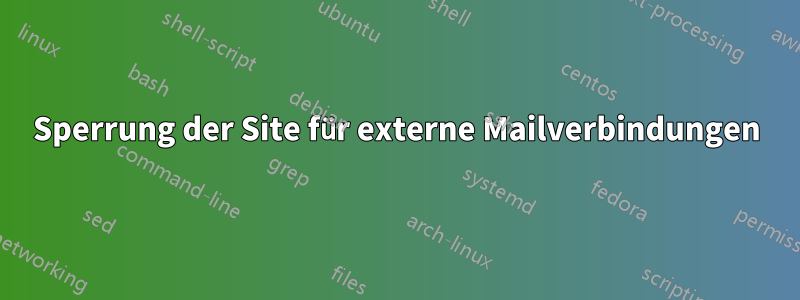 Sperrung der Site für externe Mailverbindungen