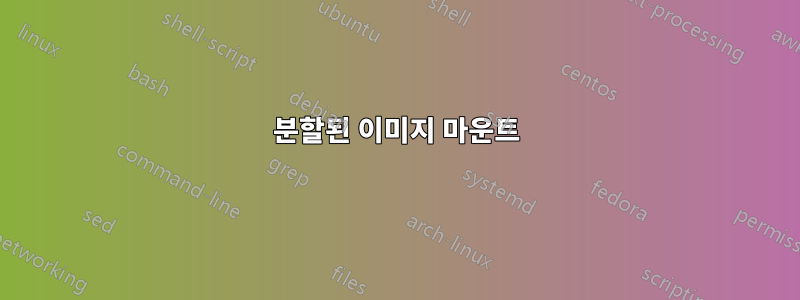 분할된 이미지 마운트