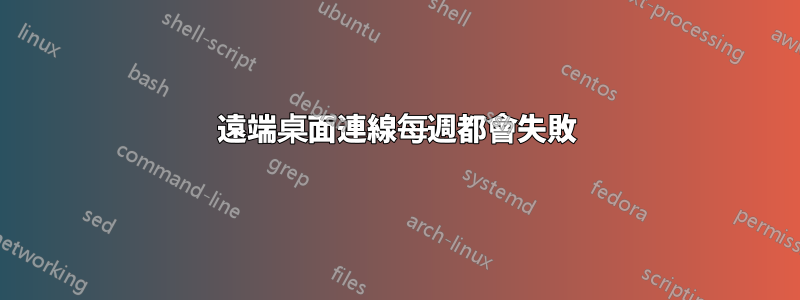 遠端桌面連線每週都會失敗