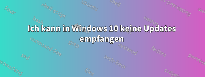 Ich kann in Windows 10 keine Updates empfangen