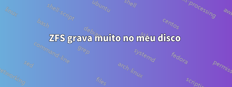 ZFS grava muito no meu disco