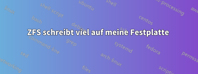 ZFS schreibt viel auf meine Festplatte