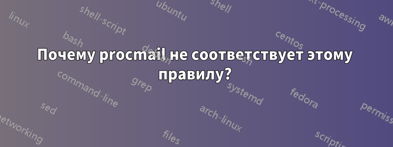 Почему procmail не соответствует этому правилу?