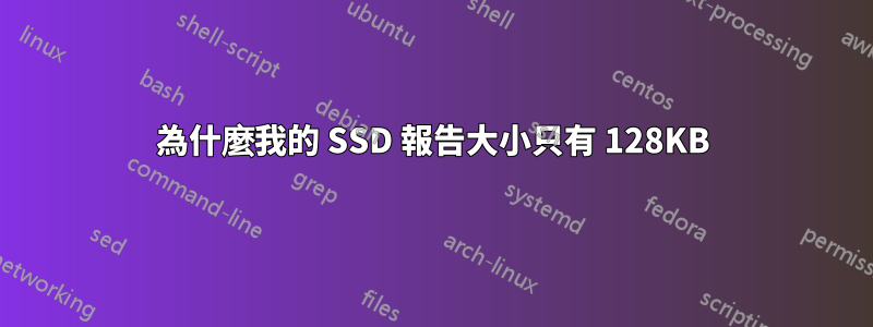 為什麼我的 SSD 報告大小只有 128KB