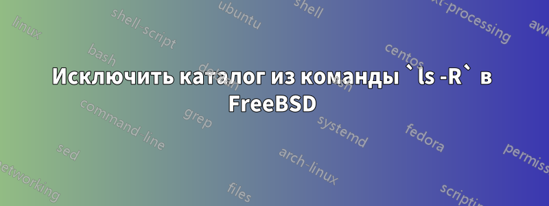 Исключить каталог из команды `ls -R` в FreeBSD
