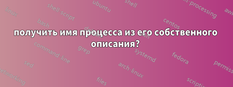 получить имя процесса из его собственного описания?