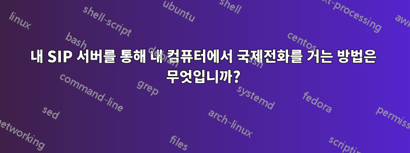 내 SIP 서버를 통해 내 컴퓨터에서 국제전화를 거는 방법은 무엇입니까?