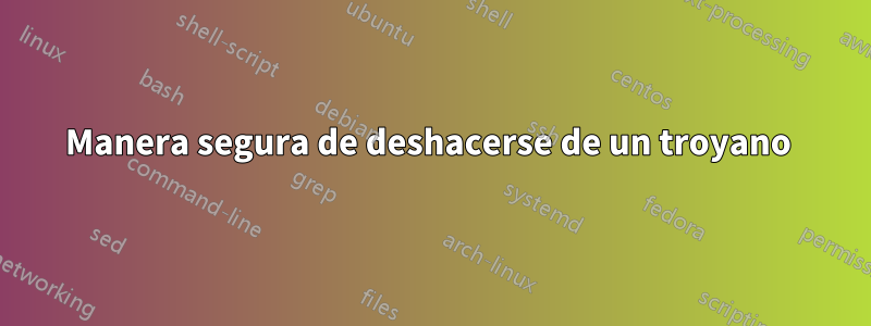 Manera segura de deshacerse de un troyano 