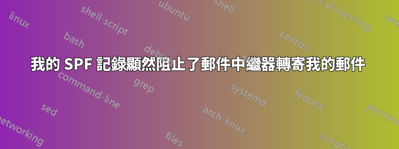 我的 SPF 記錄顯然阻止了郵件中繼器轉寄我的郵件