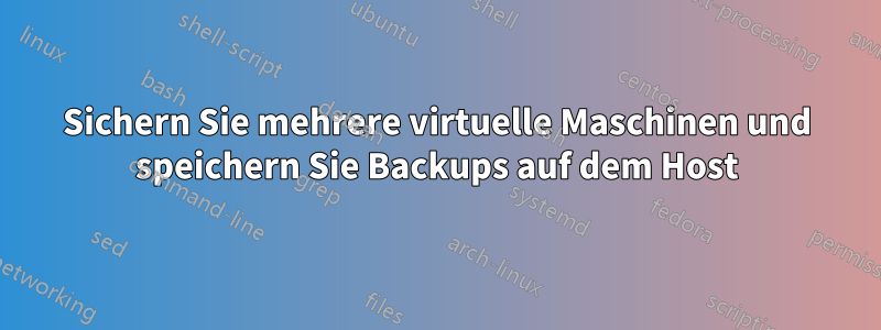 Sichern Sie mehrere virtuelle Maschinen und speichern Sie Backups auf dem Host