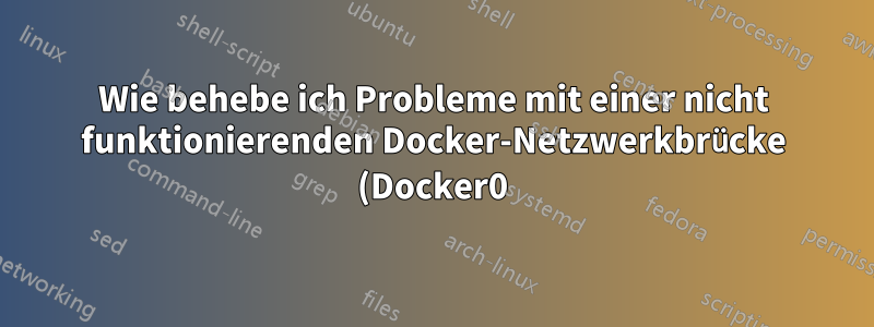 Wie behebe ich Probleme mit einer nicht funktionierenden Docker-Netzwerkbrücke (Docker0)?