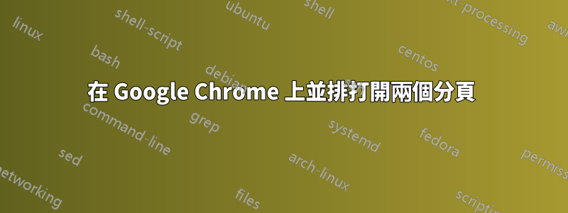 在 Google Chrome 上並排打開兩個分頁