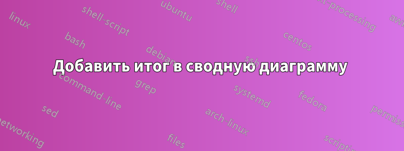 Добавить итог в сводную диаграмму