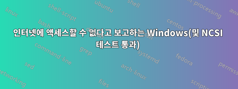 인터넷에 액세스할 수 없다고 보고하는 Windows(및 NCSI 테스트 통과)