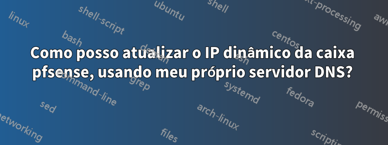 Como posso atualizar o IP dinâmico da caixa pfsense, usando meu próprio servidor DNS?