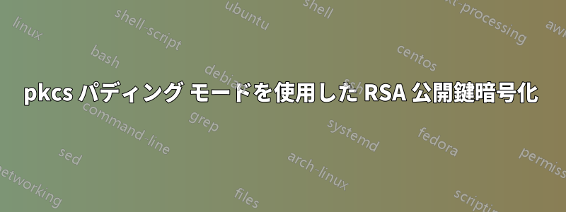 pkcs パディング モードを使用した RSA 公開鍵暗号化