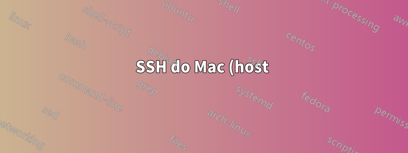 SSH do Mac (host) para a máquina virtual executando o Windows 10 (convidado)