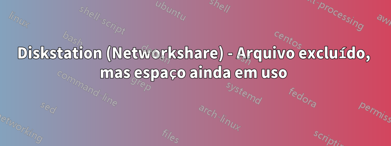 Diskstation (Networkshare) - Arquivo excluído, mas espaço ainda em uso