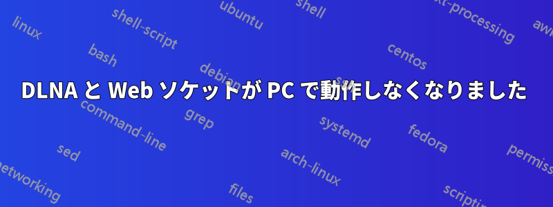 DLNA と Web ソケットが PC で動作しなくなりました