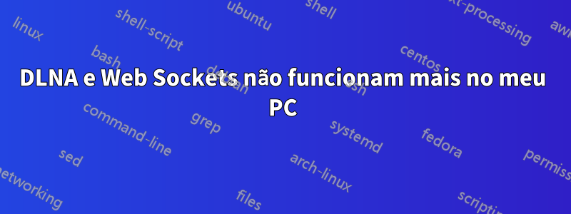 DLNA e Web Sockets não funcionam mais no meu PC