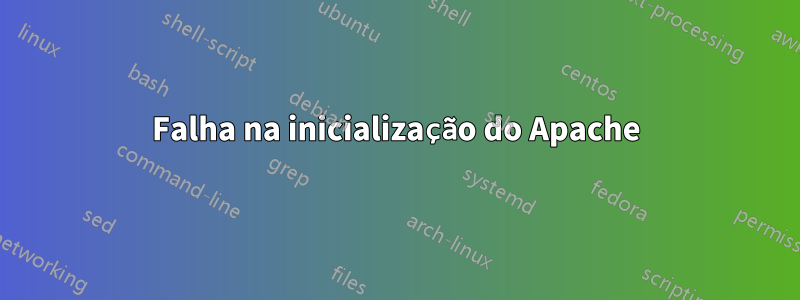 Falha na inicialização do Apache