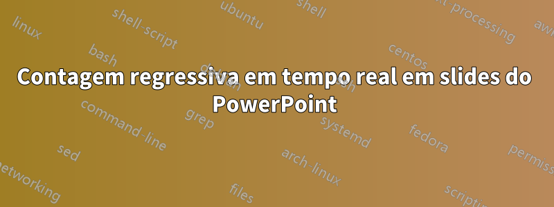 Contagem regressiva em tempo real em slides do PowerPoint