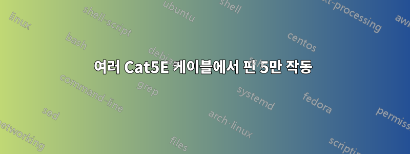 여러 Cat5E 케이블에서 핀 5만 작동